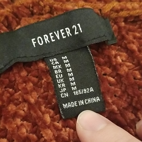 Burnt Orange Knit Cardigan - Picture 2 of 3